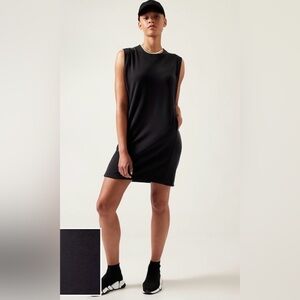 Athleta Seasoft Tank Dress in Black Size Small Athleisure Casual Essential